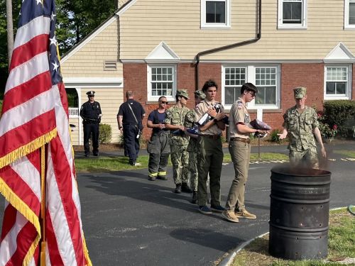 Landmark's First Flag Retirement Ceremony
