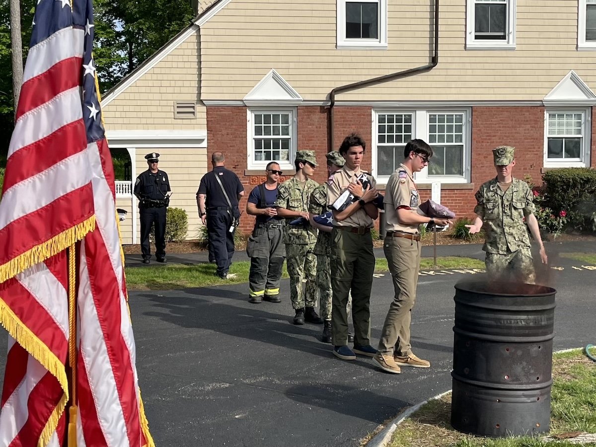 Landmark's First Flag Retirement Ceremony