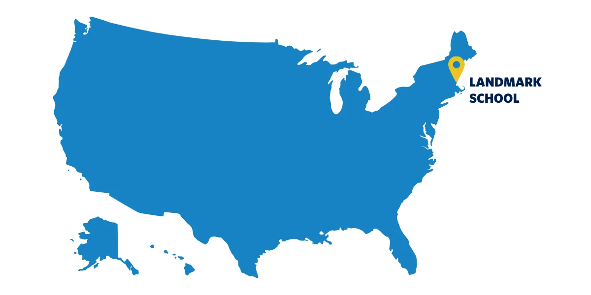 Landmark location icon on US map