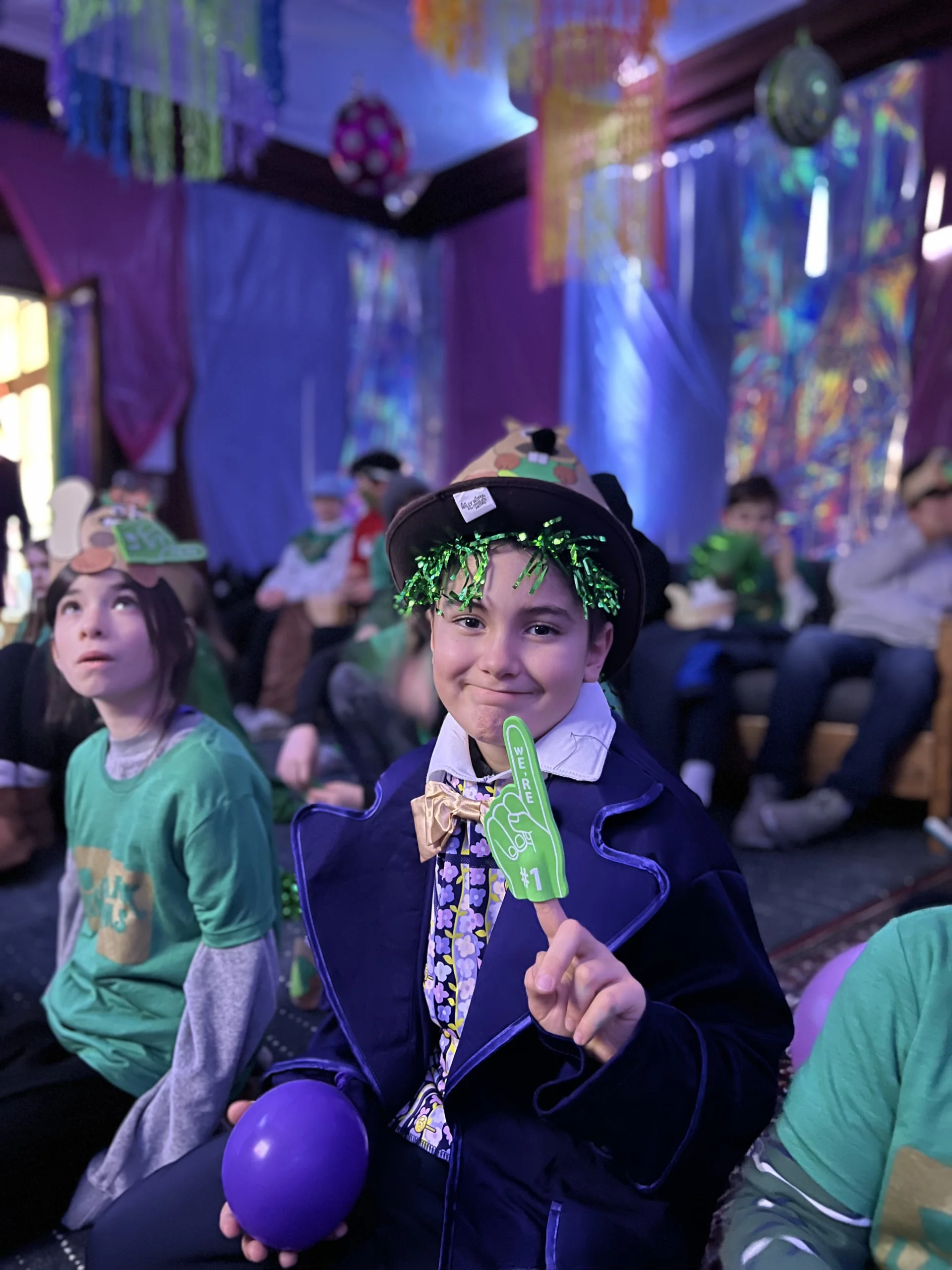 elementary student dressed up for an exploration activity