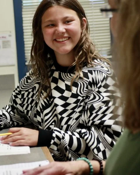 girl smiling