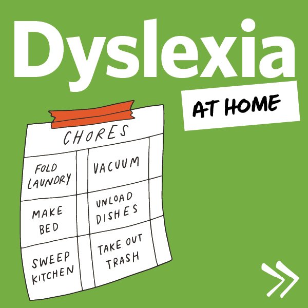 Graphic for article Dyslexia: At Home