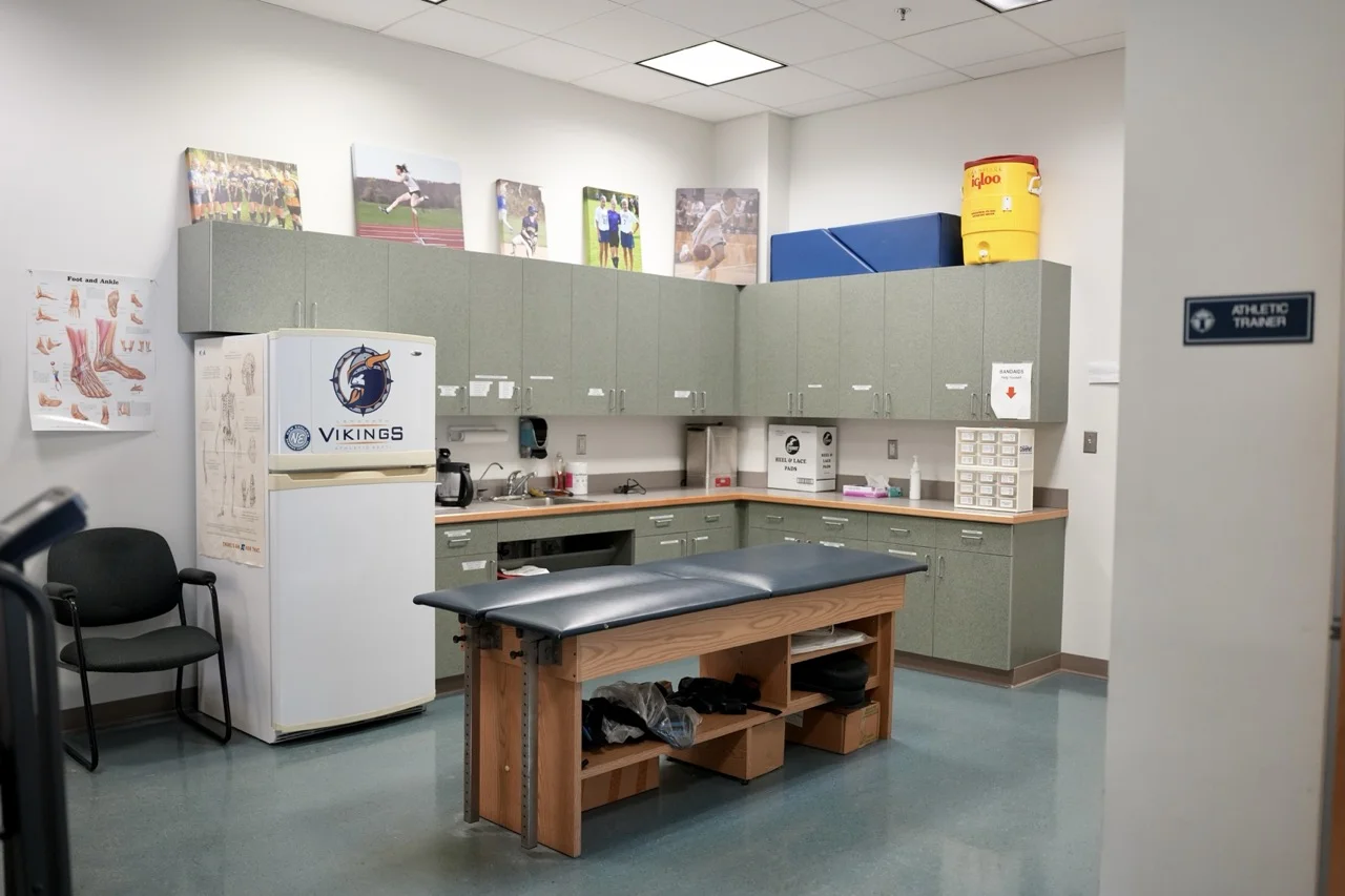 athletic training room in ansara athletic center