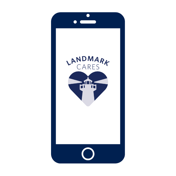 Cares Icon of phone for social media takeover