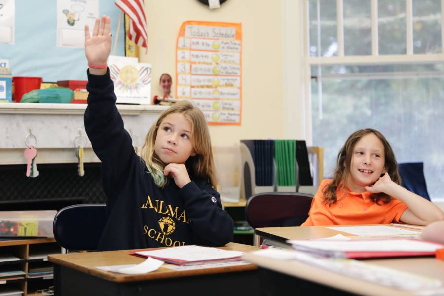students hand shaking