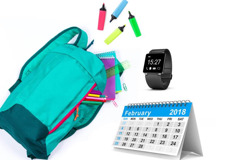 Executive Function Backpack calendar watch