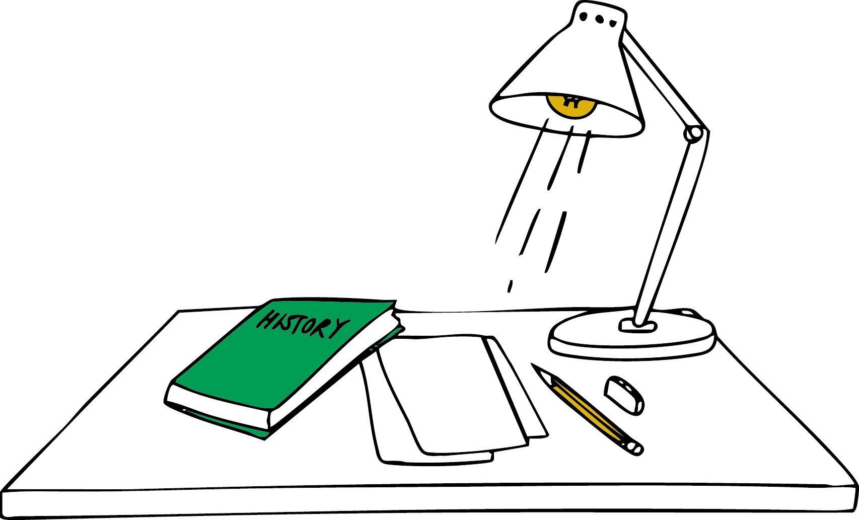 Illustration of an open book with words and pictures coming out of it