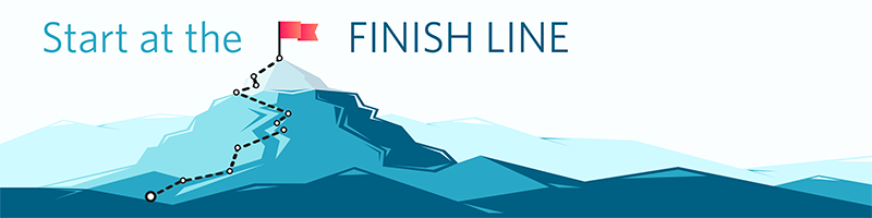 graphic finish line top of mountain
