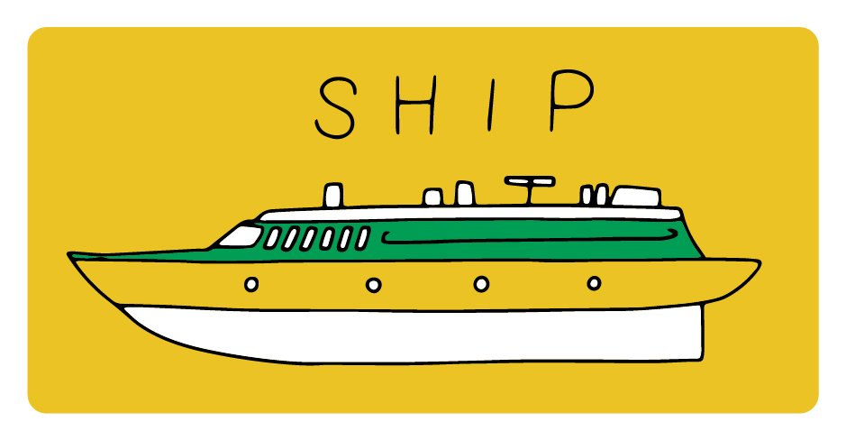 Word and picture of a Ship - Vocabulary