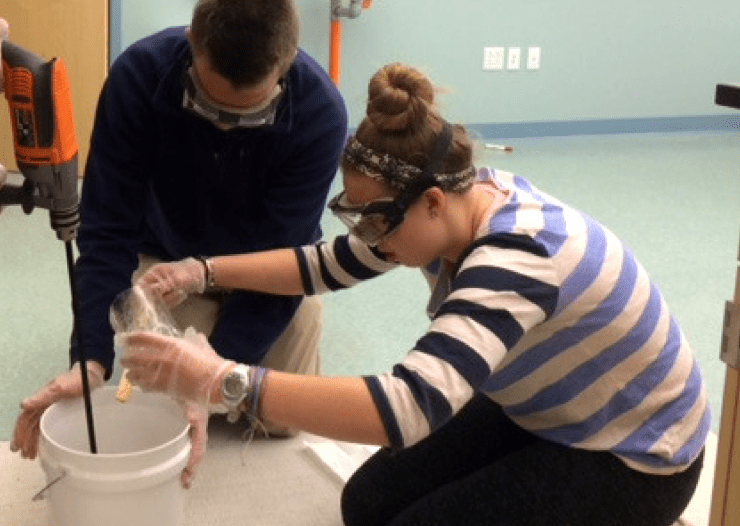 girl in science class STEM