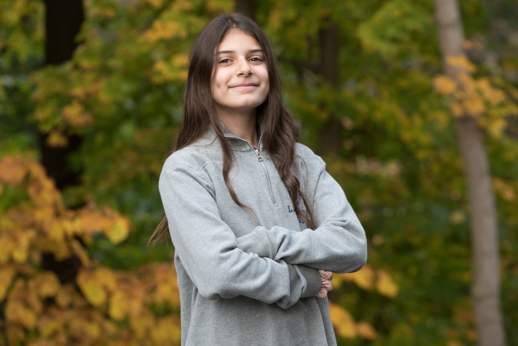 female Landmark Middle School student