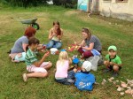 kids outside russian orphanage