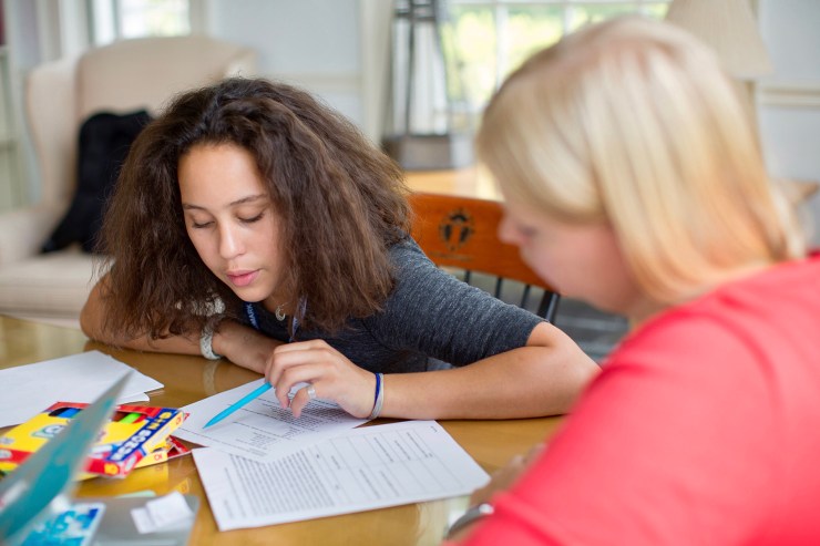 girl working in tutorial