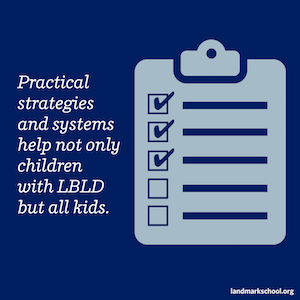 dyslexia strategies checklist graphic