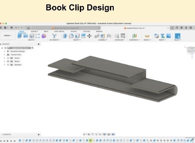 Mitchell's Book Clip design