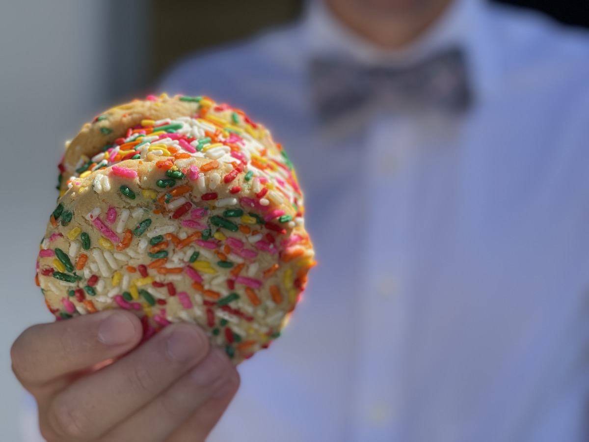 sprinkled cookie Landmark opening meeting