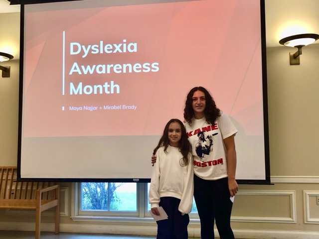 students presenting about dyslexia awareness month