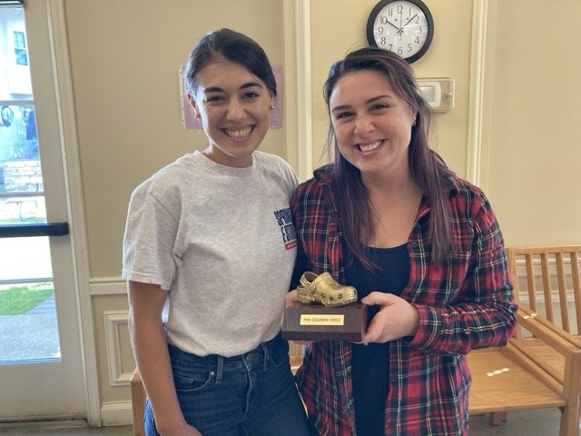 Golden croc teacher award given from one teacher to another