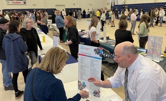 crowd at post-secondary fair