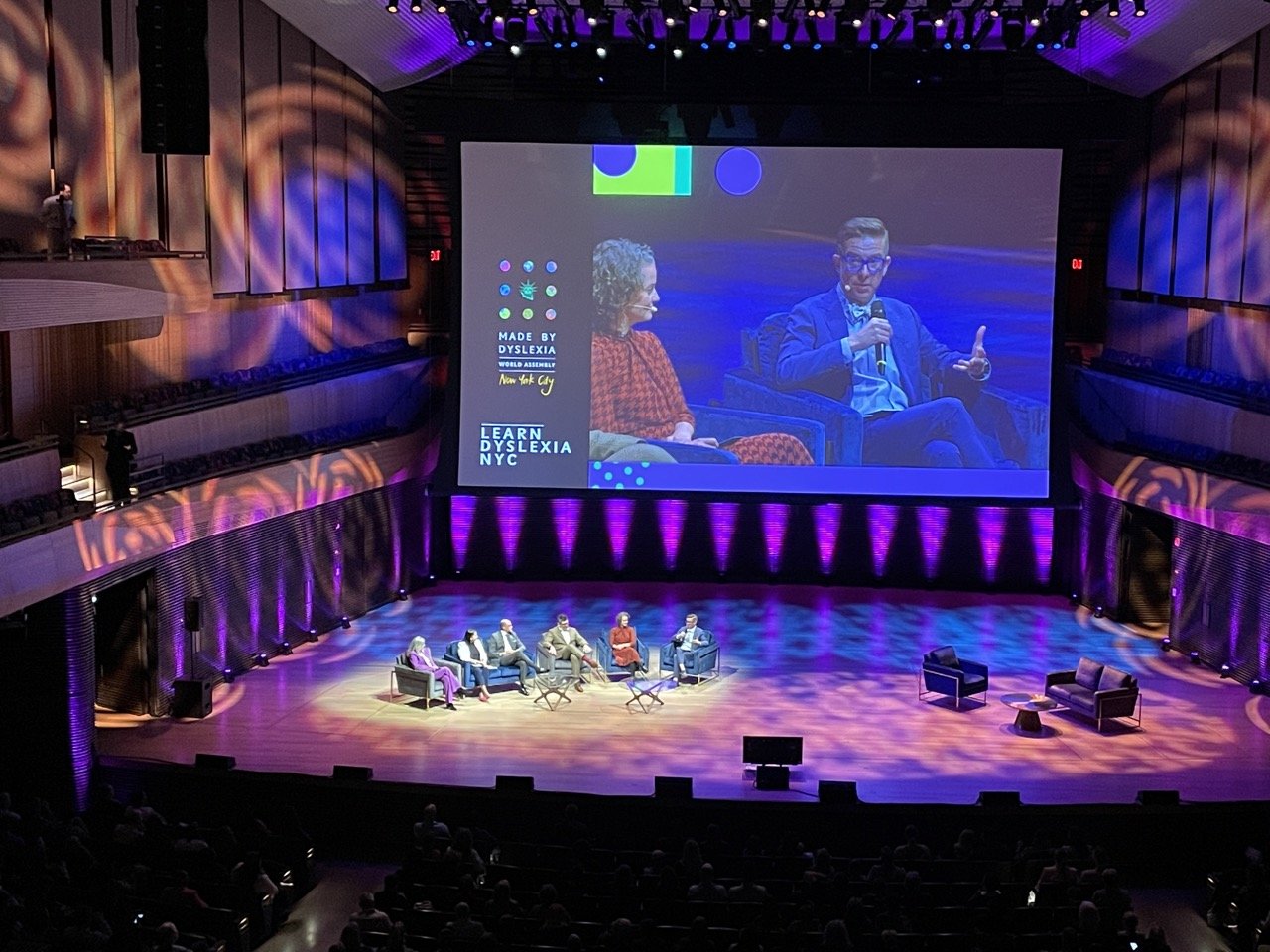 Josh Clark on stage at the World Dyslexia Assembly in NYC