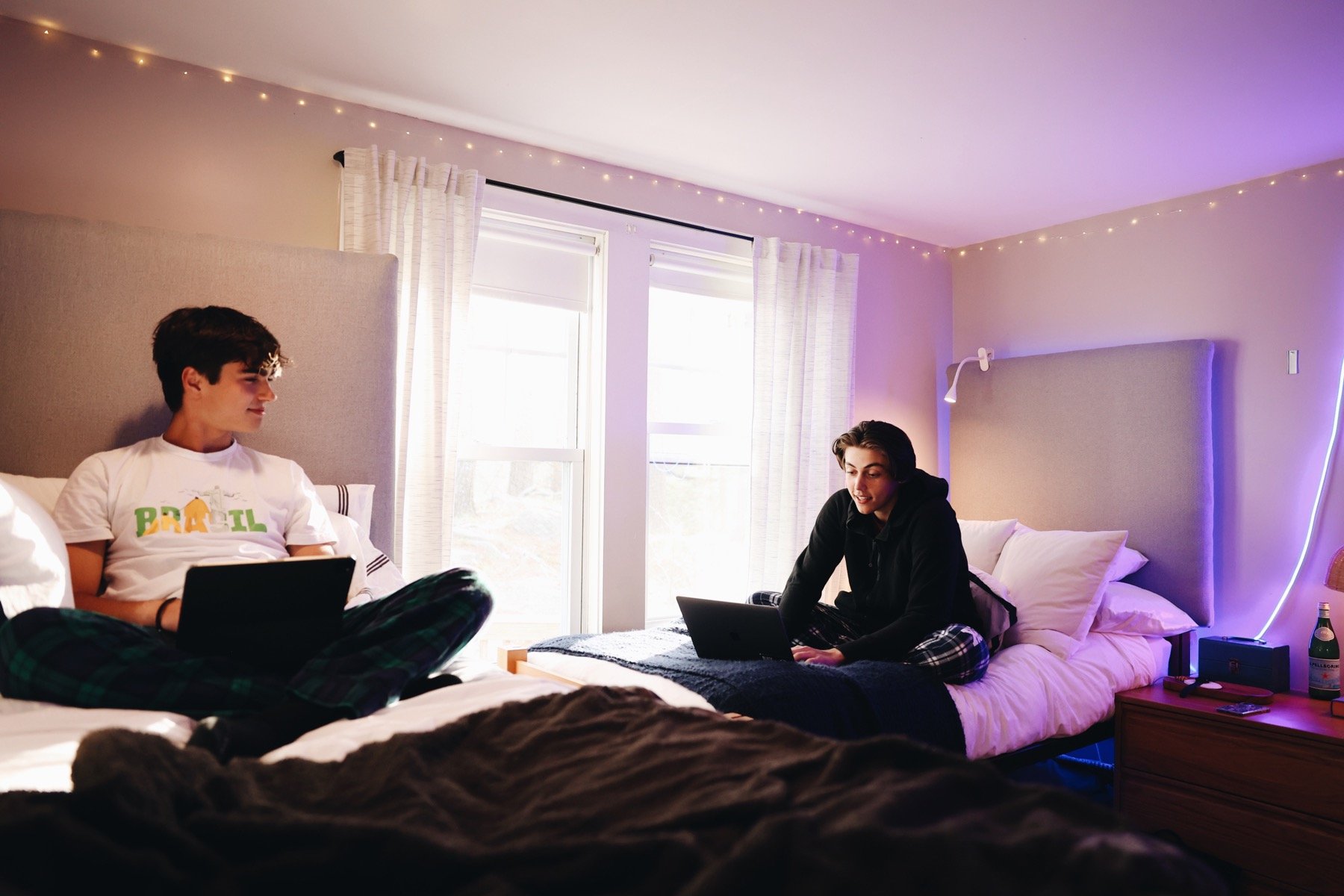 Derek in dorm with roommate