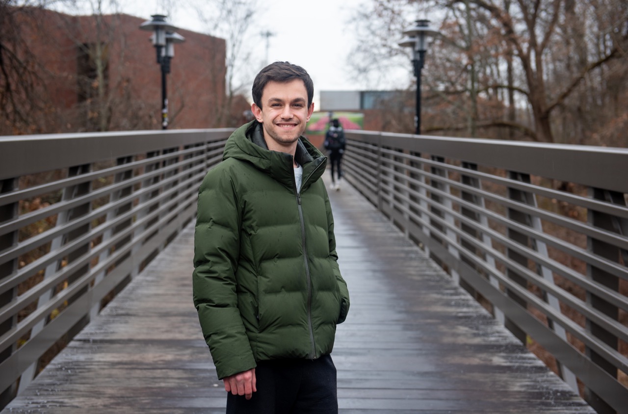 Ian standing on bridge