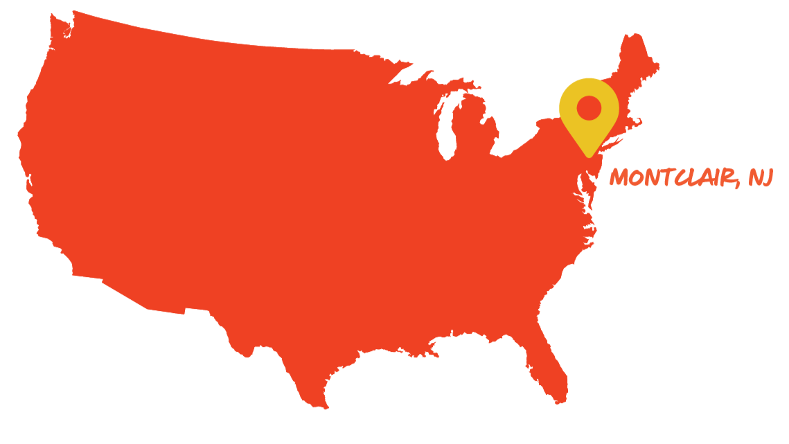 map of boarding student from Montclair, NJ