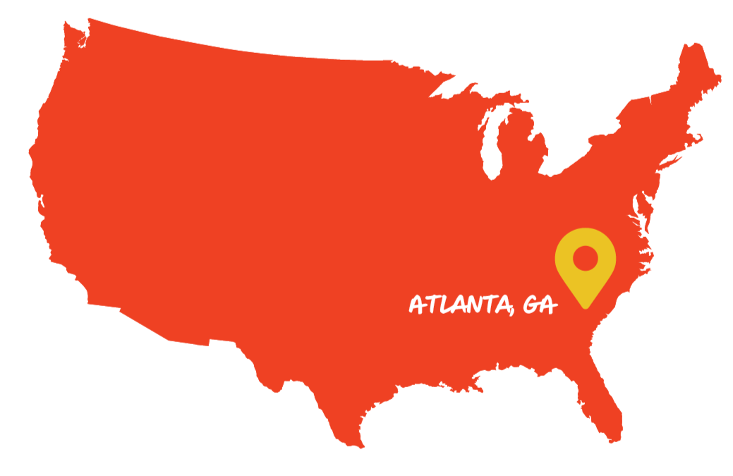 map of boarding student from Atlanta, Georgia