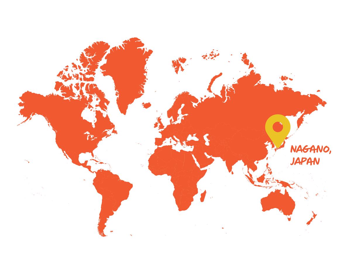 Map of boarding student from Japan