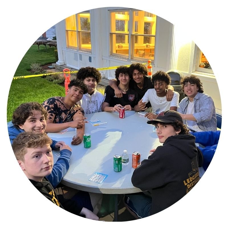Sam with dormmates