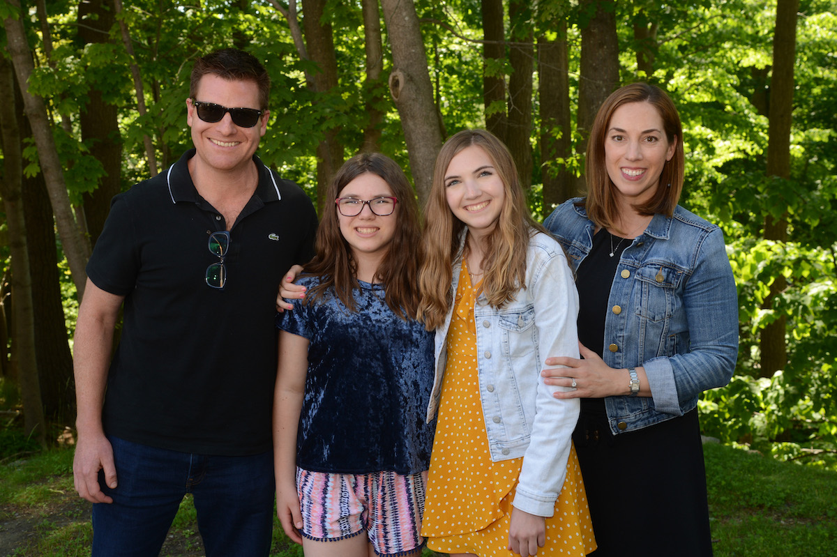 parent with family and student