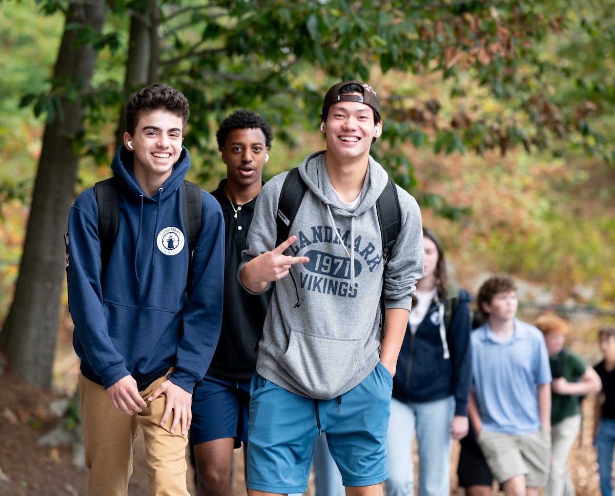 Students walking on campus